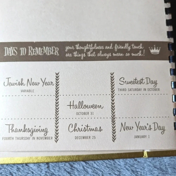 Hallmark Thoughtfulness Album-Vintage 60s gold scrapbook/Card Organizer-Pockets - Picture 4 of 15